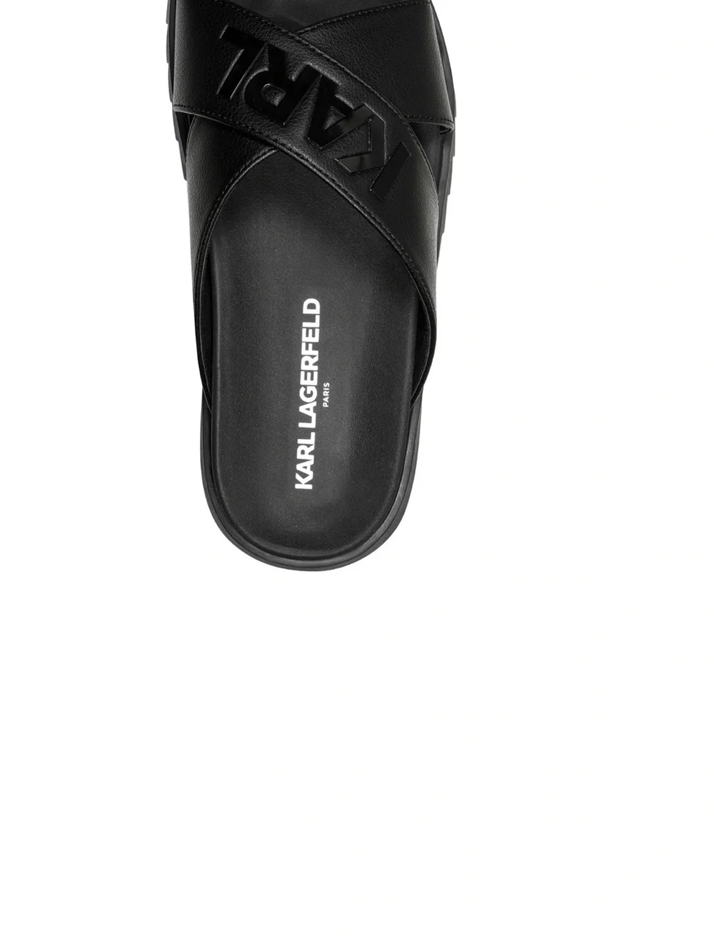 Karl Lagerfeld Black Men's Slide with Chunky Sole